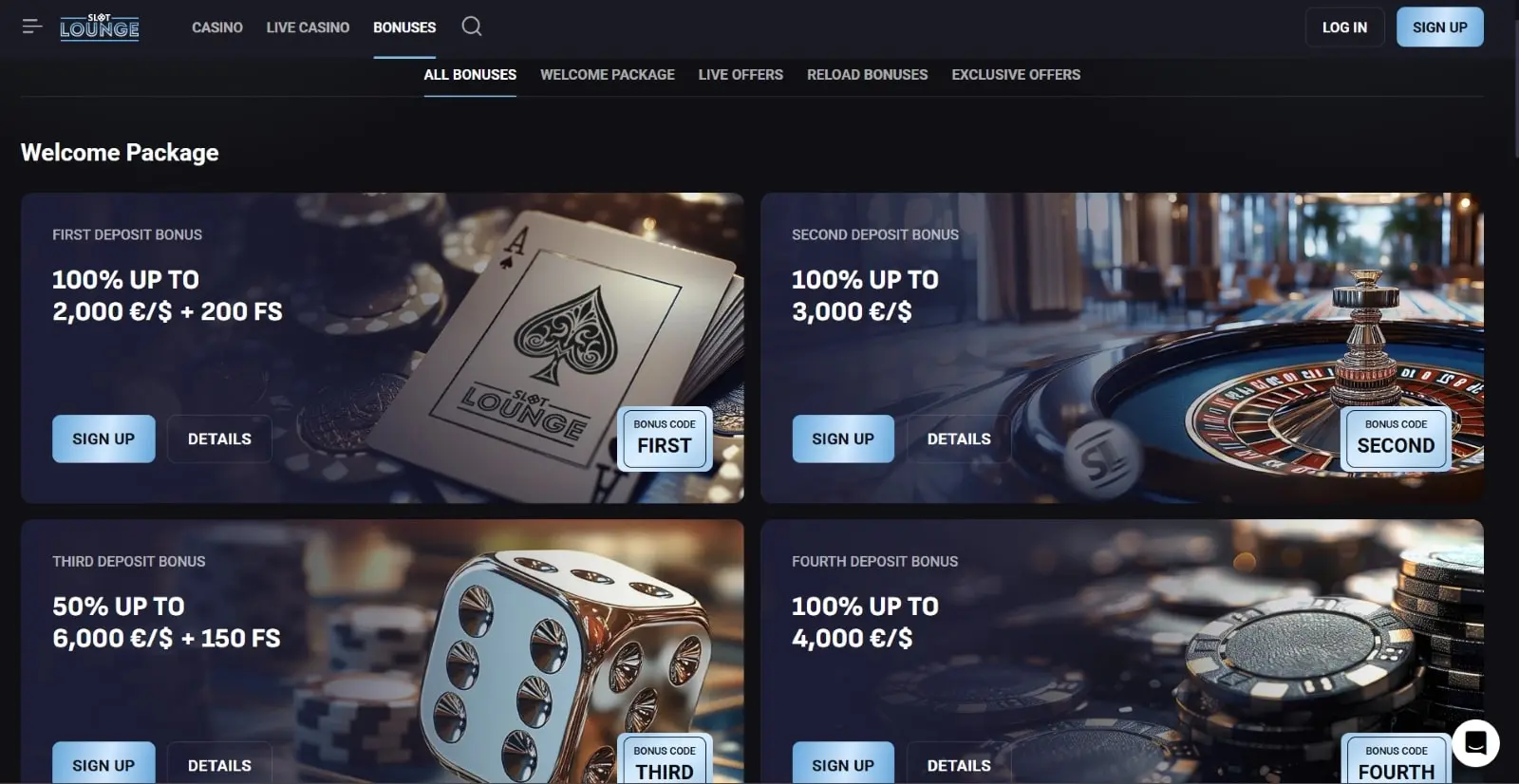 SlotLounge Casino welcome bonus and free spins promotion NZ